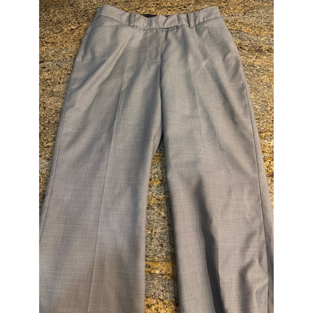 Anne Klein Suit Womens 6 Grey Micro Houndstooth Blazer Pants Set Wool Blend - Picture 11 of 15
